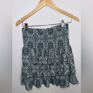 Michael Kors Black and White Textured Skirt